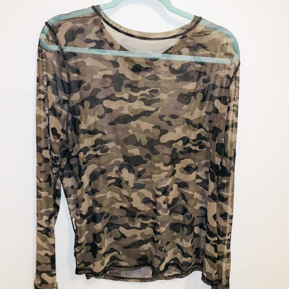 Sheer Long Sleeve Shirt
